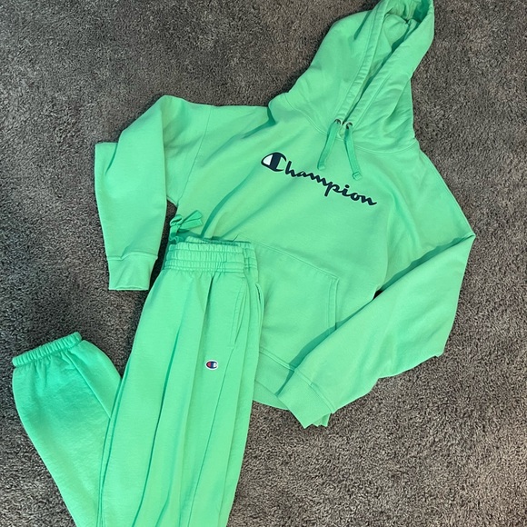 Champion Green Track Pants & Hoodie Set - Picture 1 of 9